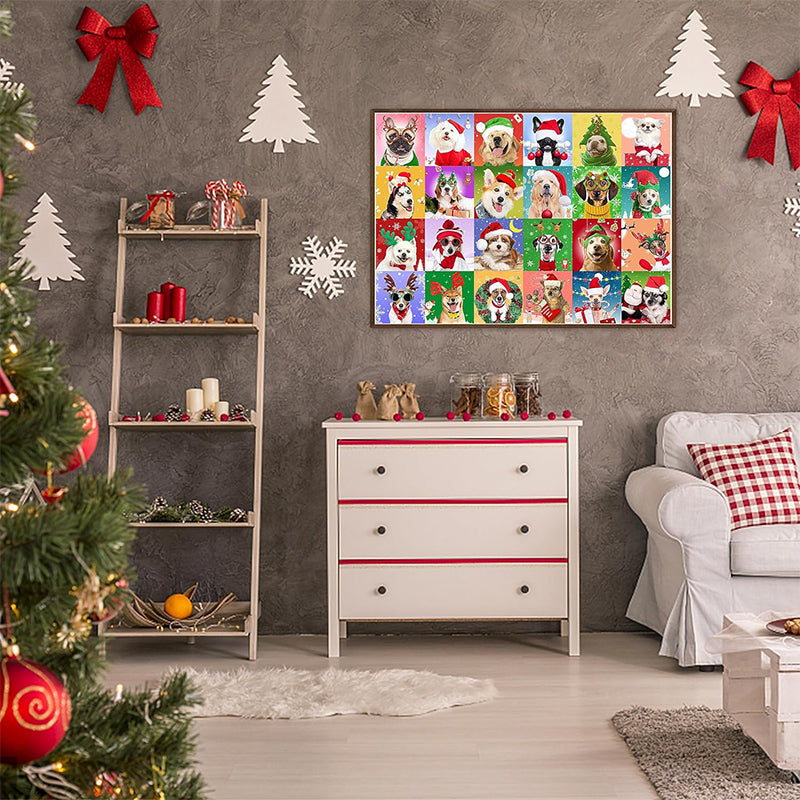 Calendrier de l'Avent de puzzles de Noël 1000 pièces - Cadeau de Noël
