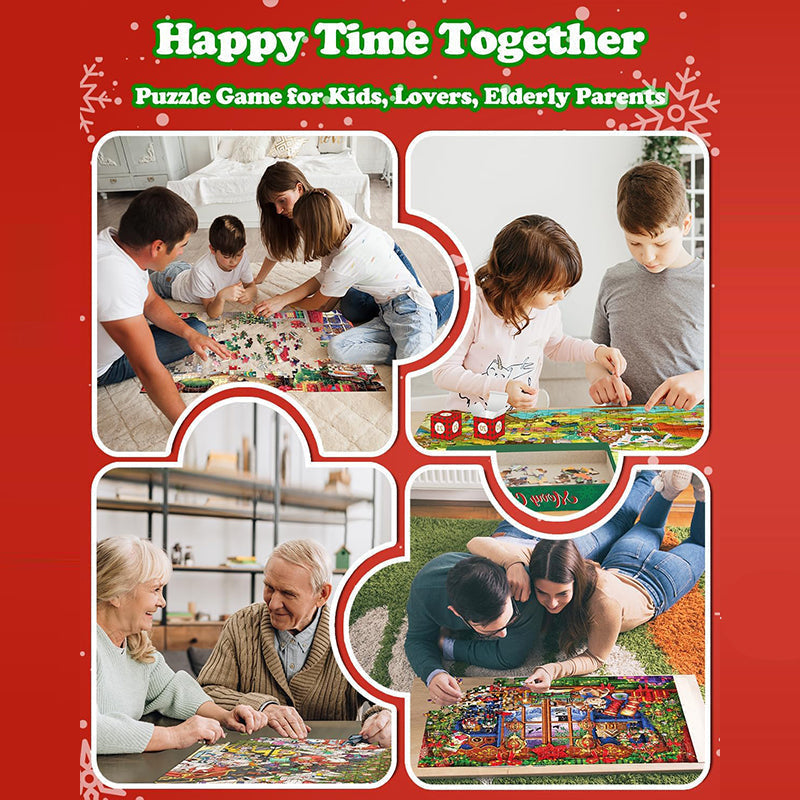Calendrier de l'Avent de puzzles de Noël 1000 pièces - Cadeau de Noël