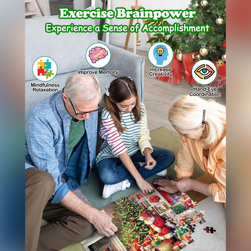 Calendrier de l'Avent de puzzles de Noël 1000 pièces - Cadeau de Noël