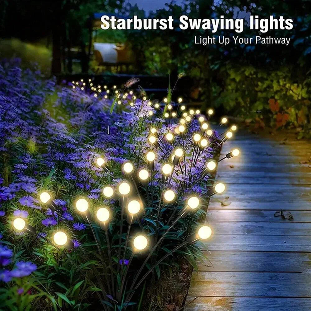 Lampes Solaires de Jardin – Éclairage Starburst Oscillant