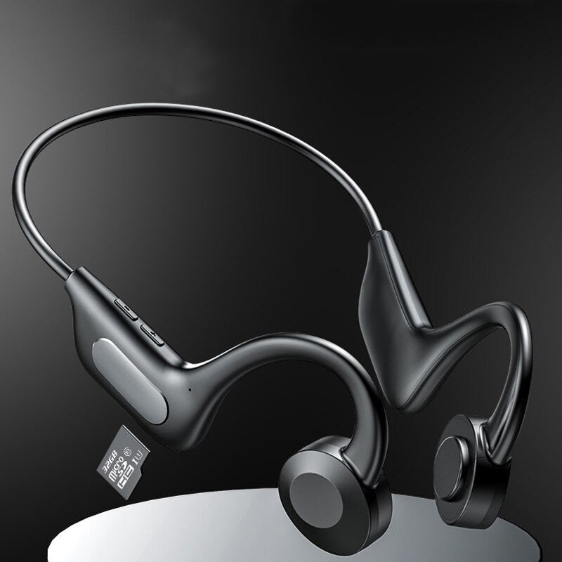 Écouteurs à conduction osseuse Bluetooth – jusqu'à 8 h, lecteur MP3 carte 16 Go, USB-C