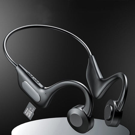 Écouteurs à conduction osseuse Bluetooth – jusqu'à 8 h, lecteur MP3 carte 16 Go, USB-C