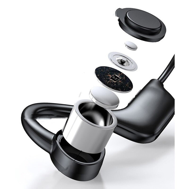 Écouteurs à conduction osseuse Bluetooth – jusqu'à 8 h, lecteur MP3 carte 16 Go, USB-C