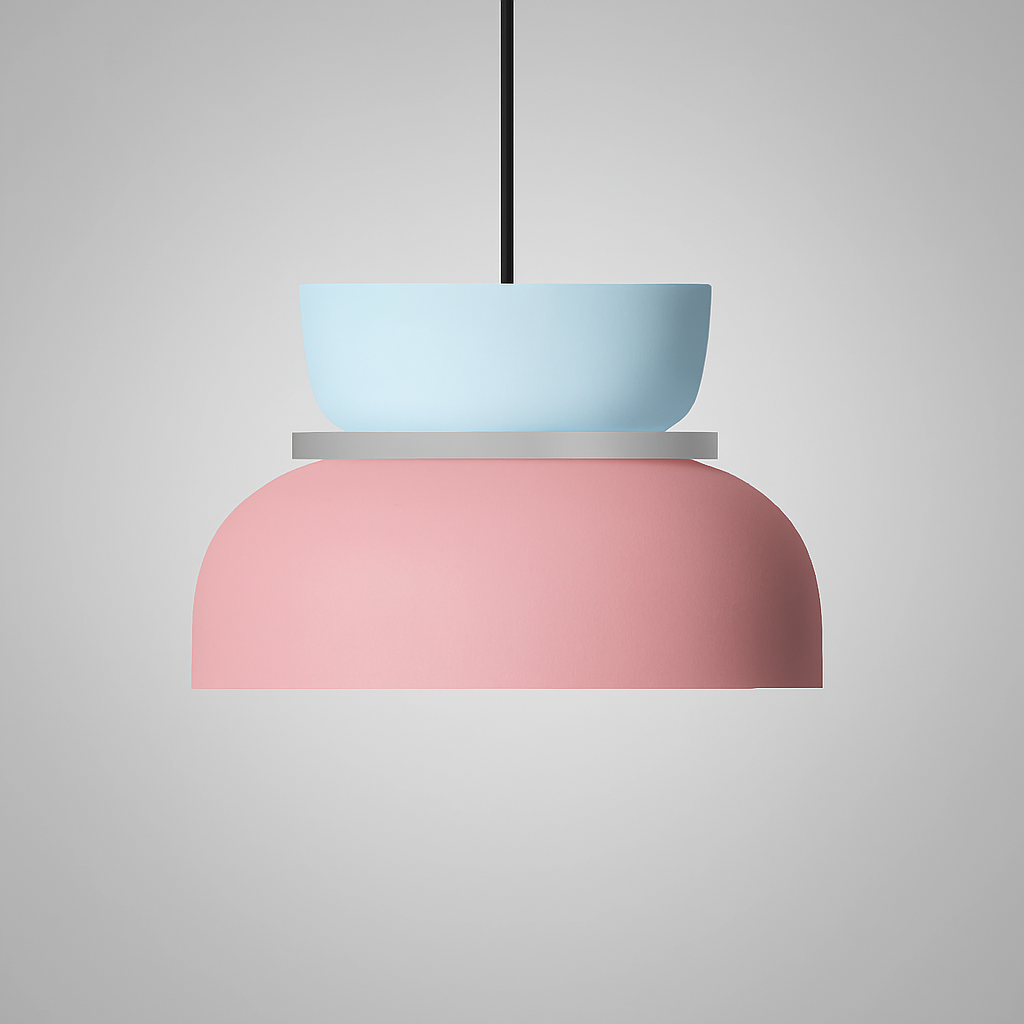 Suspension dôme bicolore en alliage de zinc nordique LED 1 lumière