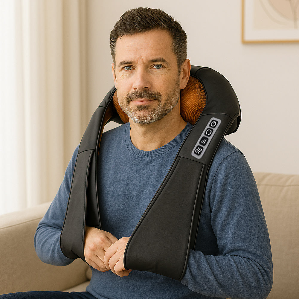 Coussin Shiatsu en action sur le dos
