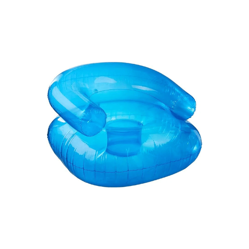 Chaise longue gonflable pour adultes avec design transparent et coussin de confort