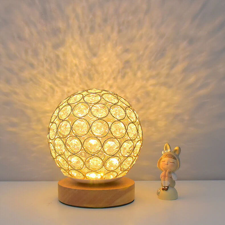 Lampe de table de chevet LED ronde rechargeable par USB NovaGlow dans un style minimaliste moderne
