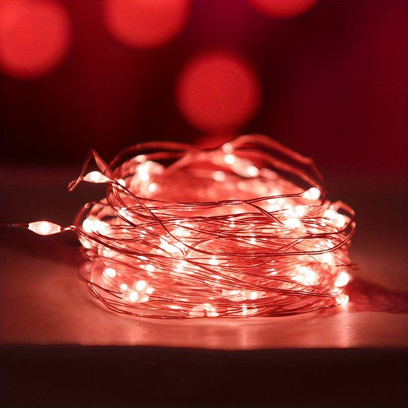 Guirlande lumineuse à piles en fil de cuivre