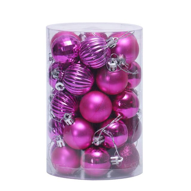 Ensemble de 34 boules de Noël 4 cm Décorations de Noël