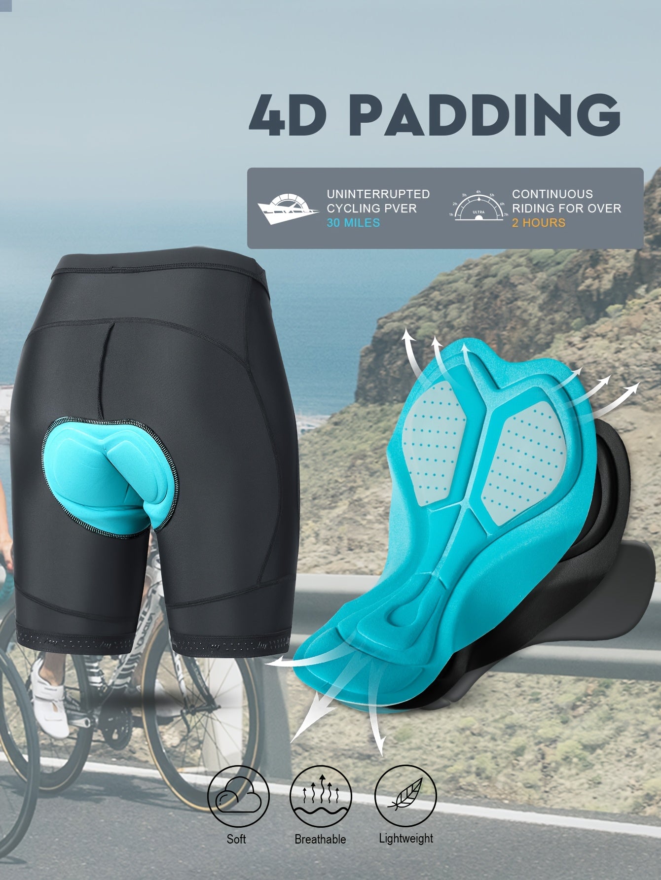 Pantalons de cyclisme pour femmes confortables avec rembourrage ergonomique et coupe stretch