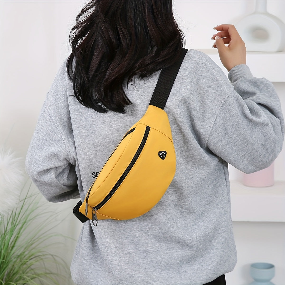 Sac banane sportif pour femmes avec plusieurs poches et sangle réglable