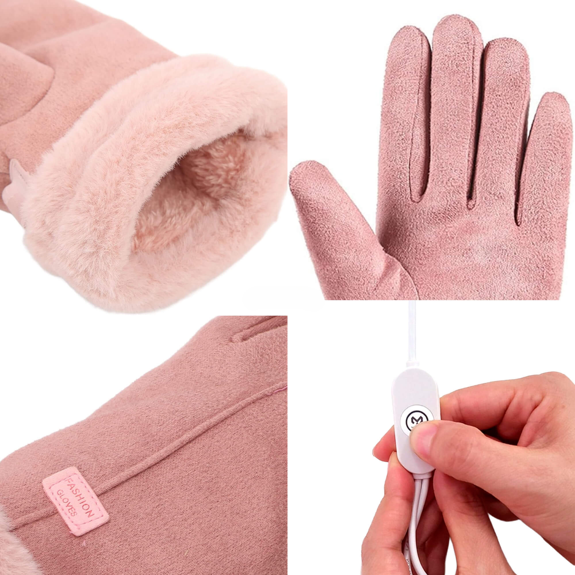 Gants chauffants pour femmes — Gants d'hiver hydrofuges thermiques avec écran tactile — Conception USB rechargeable | Sansotis