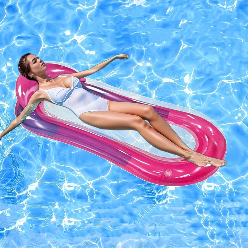 Matelas gonflable de piscine avec dossier et surface en maille pour la détente dans l'eau