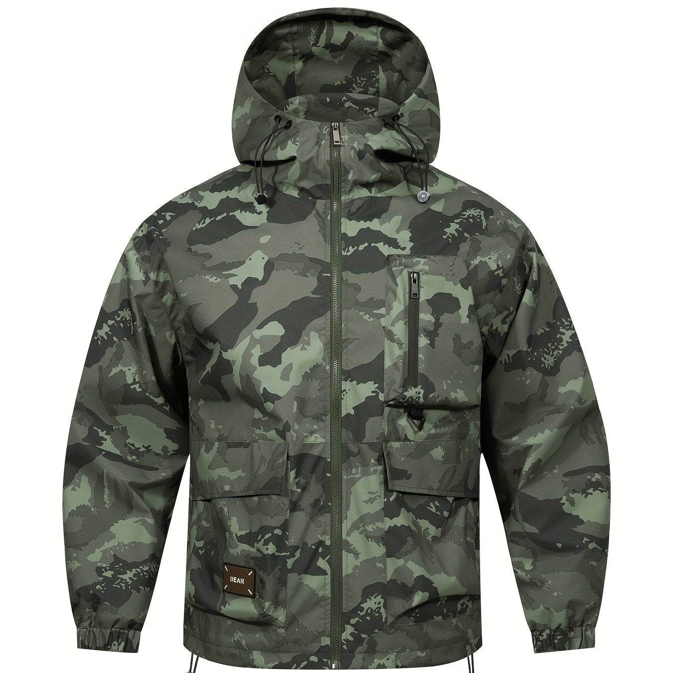 Veste pour homme avec motif camouflage et capuche – décontractée et confortable