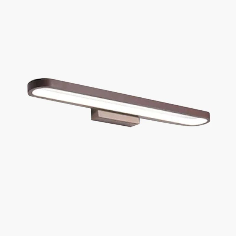 Applique Miroir Aluminium Bande Silicone Noir Café Marron 40cm 60cm 80cm LED Salle de Bain | Sansotis