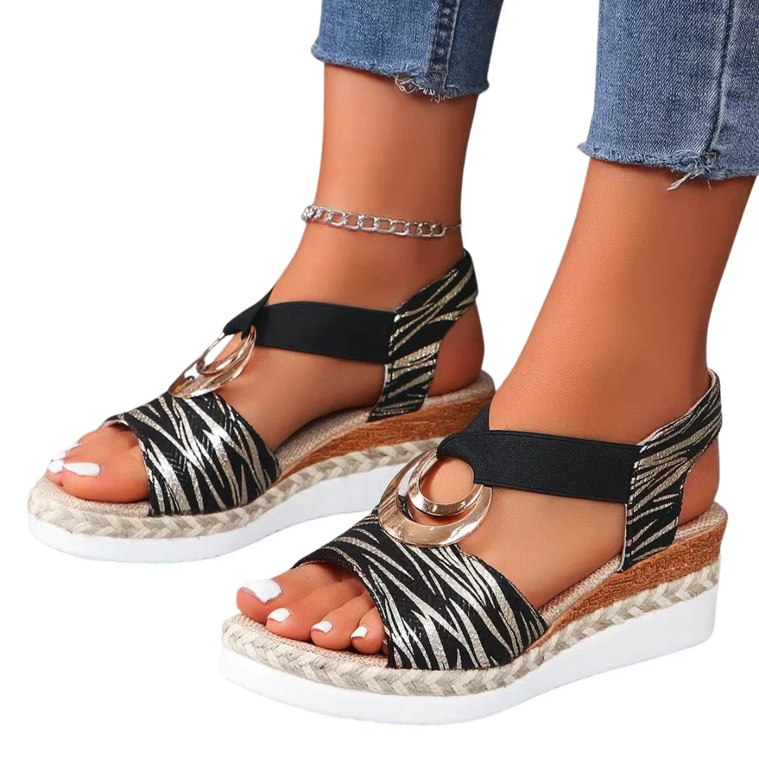 Éléganza™ | Sandales Compensées | Confort & Style pour l’Été