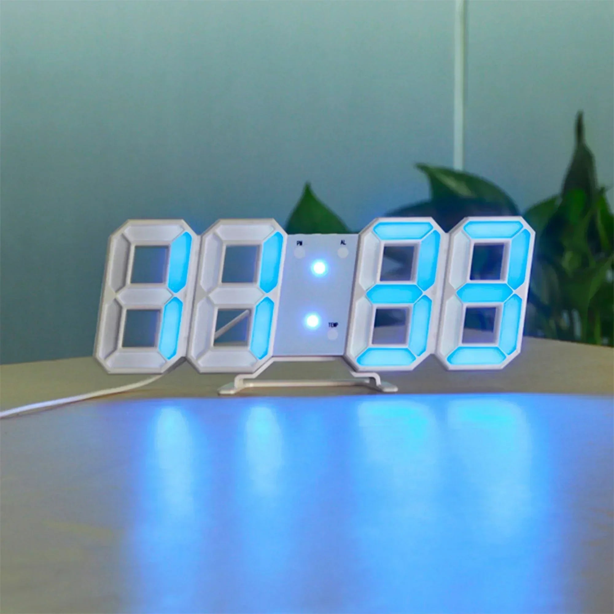 Horloge murale numérique LED 3D – Design moderne avec fonction de gradation et visibilité optimale