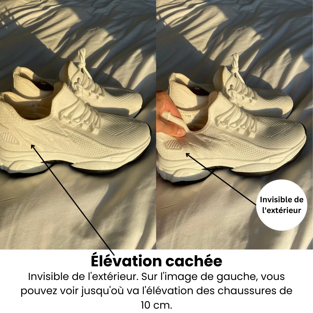 SkyBoosts – Sneakers Rehaussantes Invisibles +10CM | Confort, Style & Confiance au Quotidien