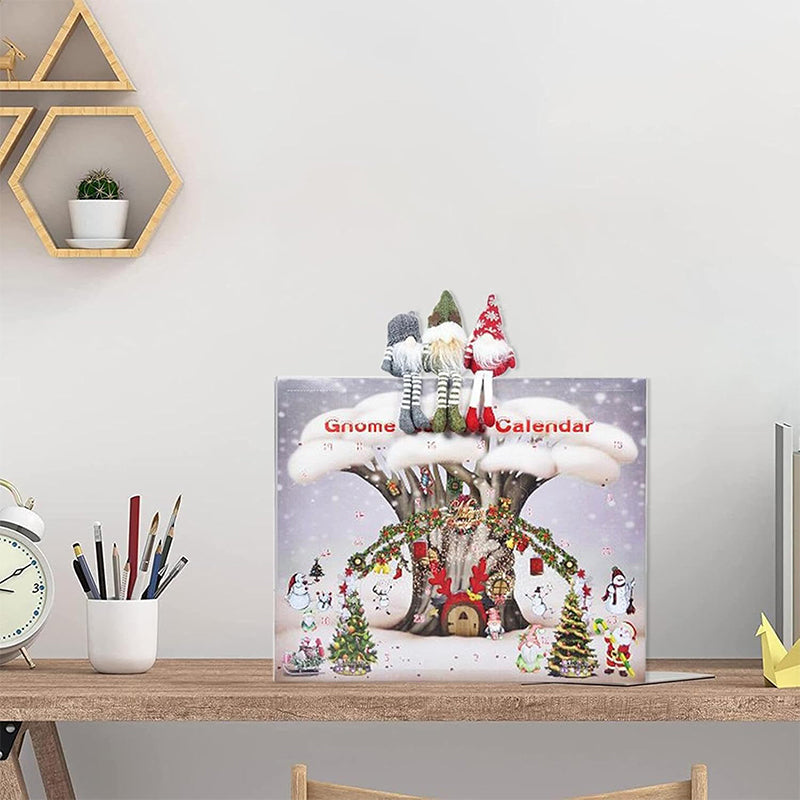 Calendrier de l'Avent gnome en peluche cousu main – surprise quotidienne
