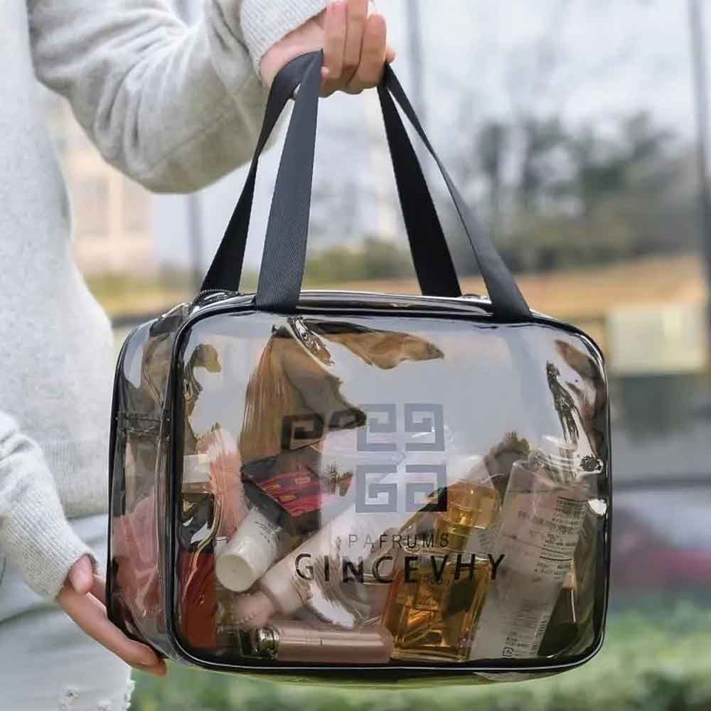 Organisateur transparent pour trousse de toilette de voyage