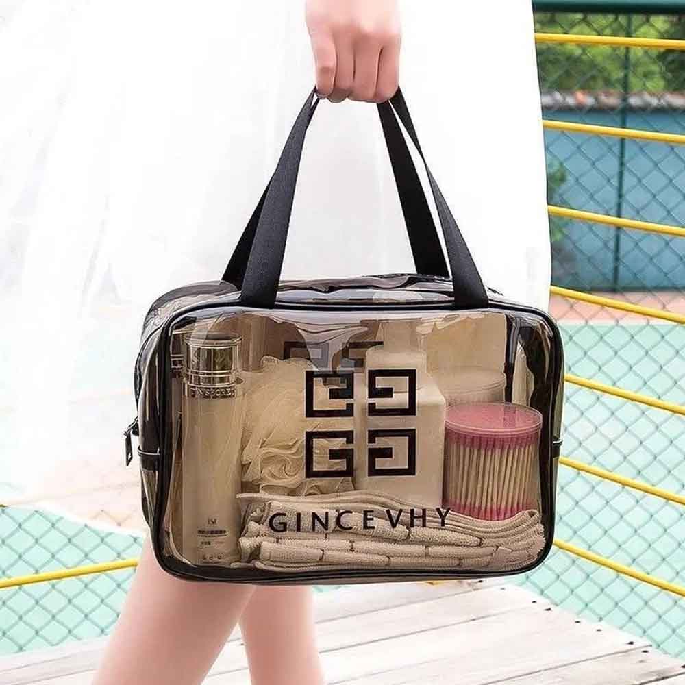 Organisateur transparent pour trousse de toilette de voyage
