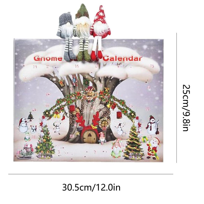 Calendrier de l'Avent gnome en peluche cousu main – surprise quotidienne