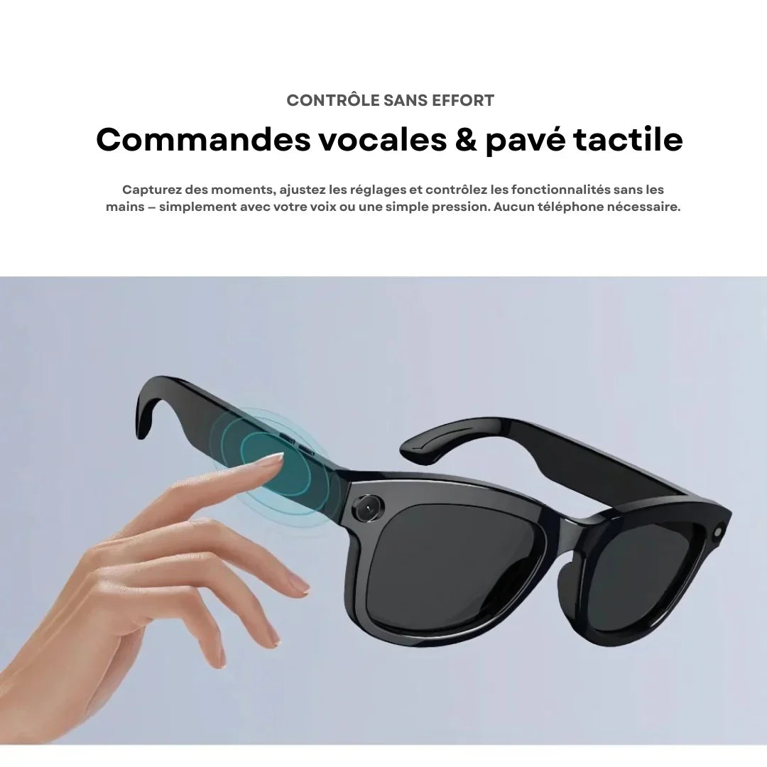 Lunettes Connectées VisionPro™ – Caméra HD, Audio Immersif & Protection Visuelle
