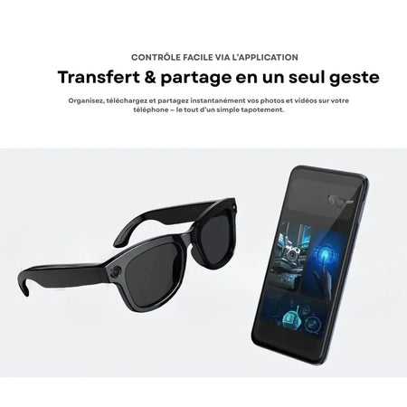 Lunettes Connectées VisionPro™ – Caméra HD, Audio Immersif & Protection Visuelle