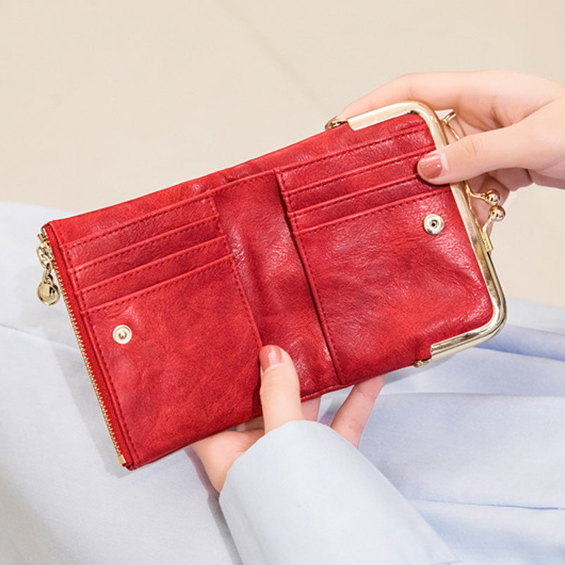 Mini portefeuille court carré pour femmes