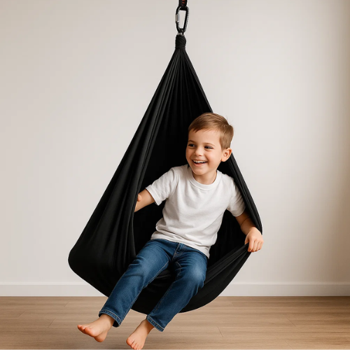Balançoire sensorielle thérapeutique pour l'autisme – hamac d'intérieur et d'extérieur