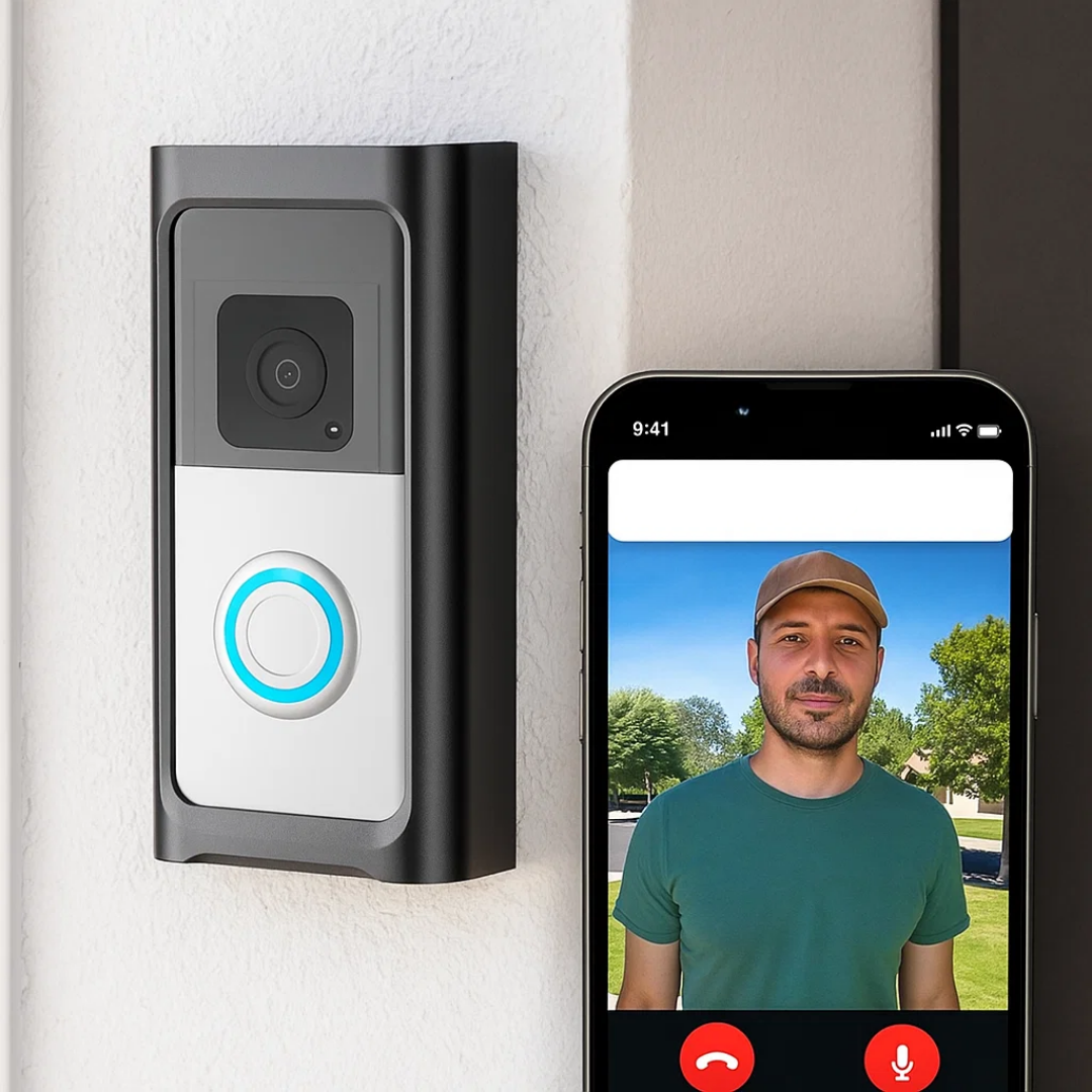 LuxGuard | Sonnette vidéo sans fil avec batterie pour une sécurité optimale