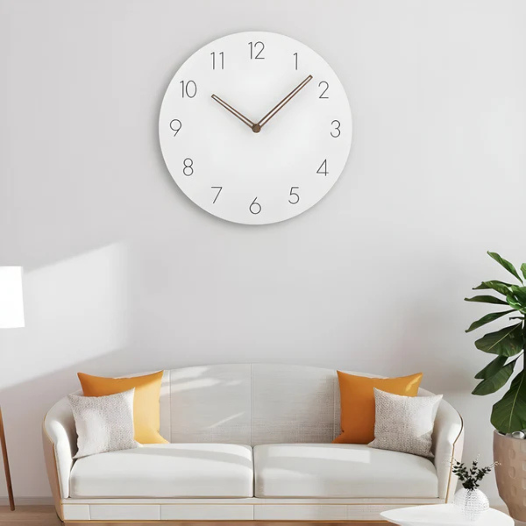 Große Holz-Wanduhr – Design minimaliste avec mécanisme indépendant