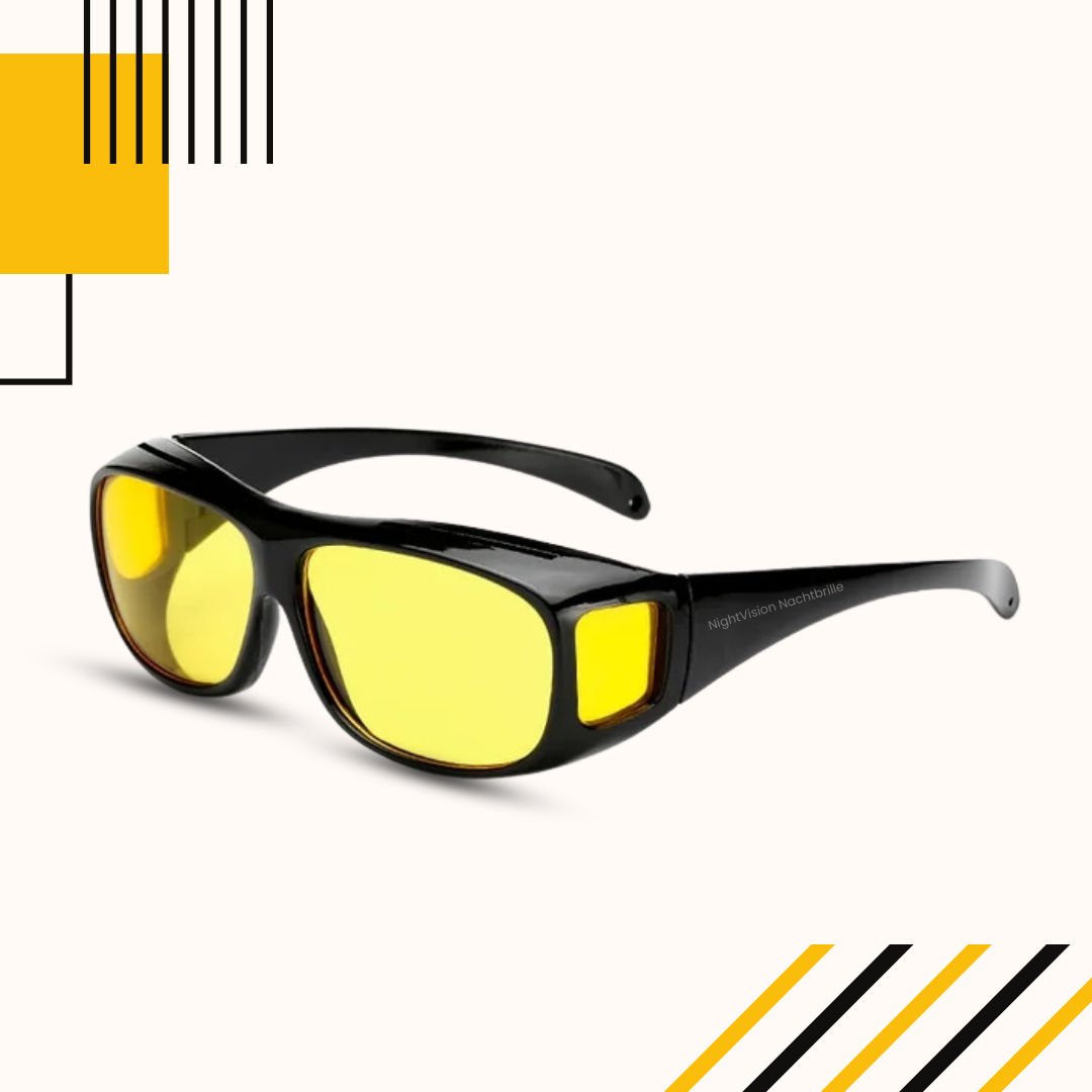 Lunettes de conduite nocturne avec des verres jaunes anti-reflets