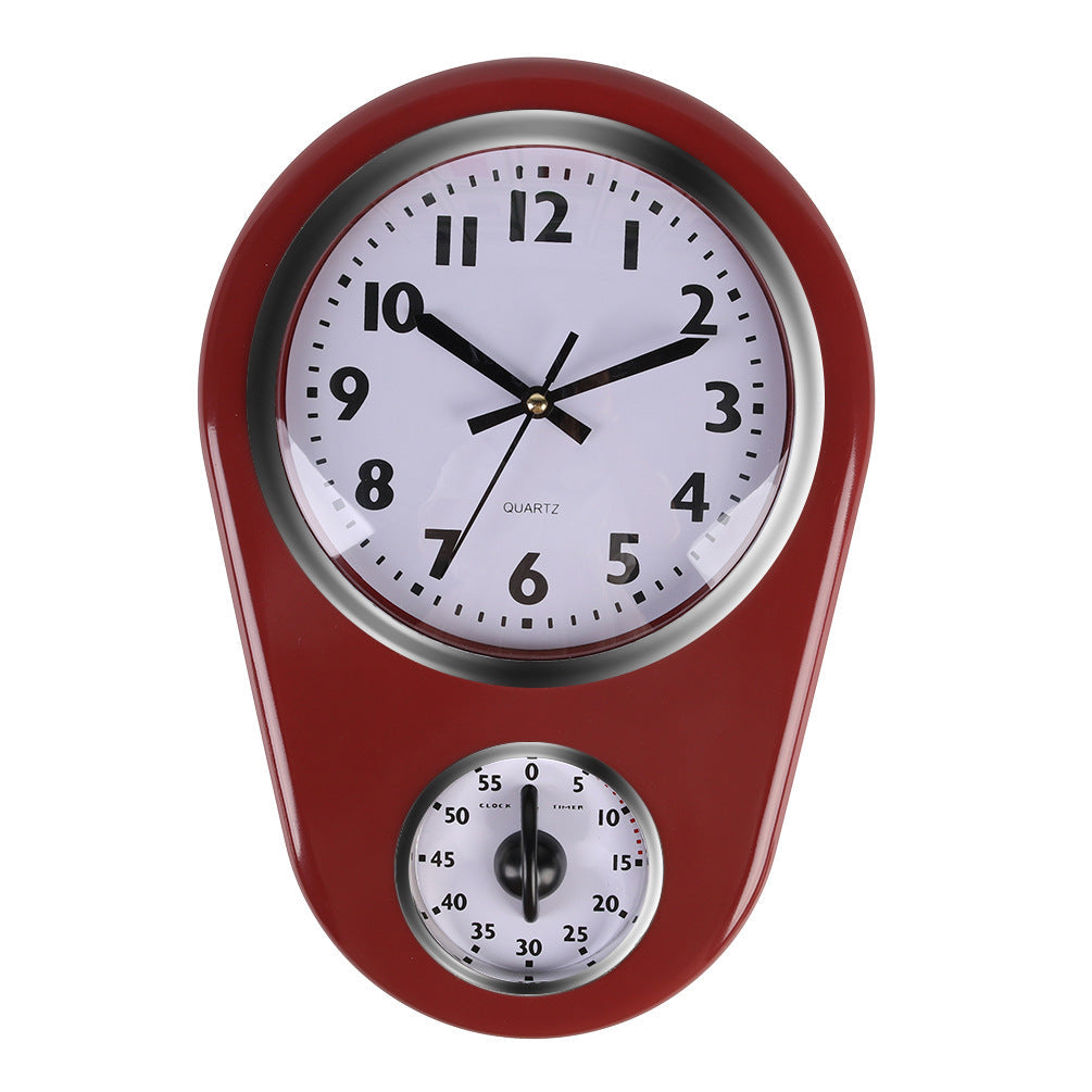 Horloge Murale Vintage avec Chronomètre Intégré