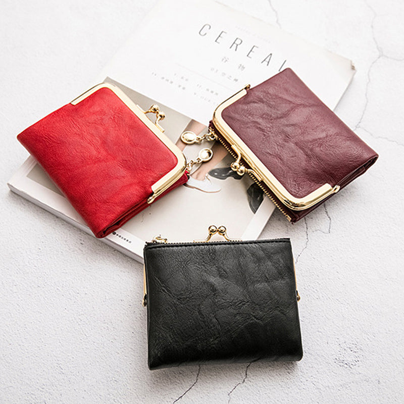 Mini portefeuille court carré pour femmes