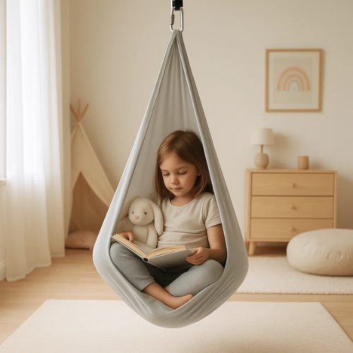 Balançoire sensorielle thérapeutique pour l'autisme – hamac d'intérieur et d'extérieur