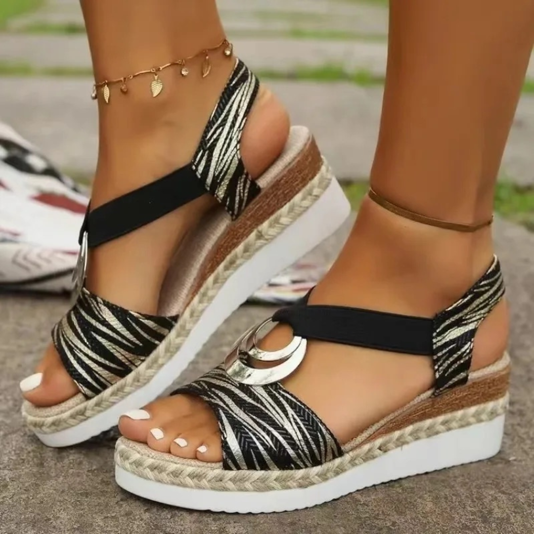 Éléganza™ | Sandales Compensées | Confort & Style pour l’Été