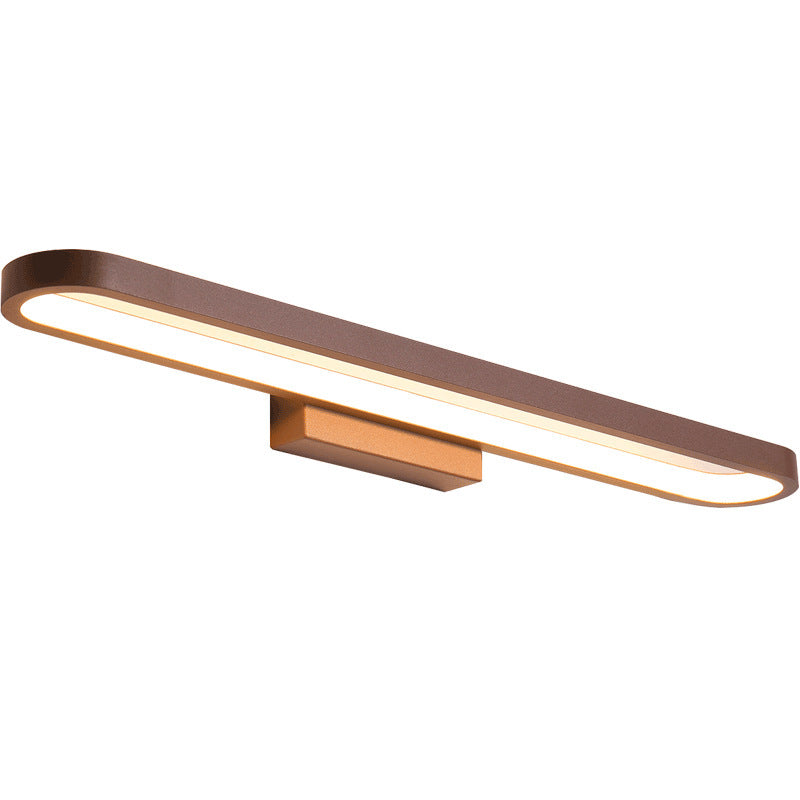 Applique Miroir Aluminium Bande Silicone Noir Café Marron 40cm 60cm 80cm LED Salle de Bain | Sansotis