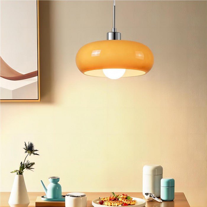 Lampe à suspension en verre de style Bauhaus, style nordique rétro