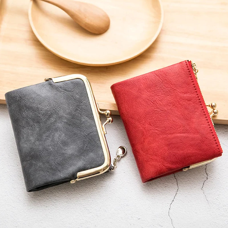 Mini portefeuille court carré pour femmes