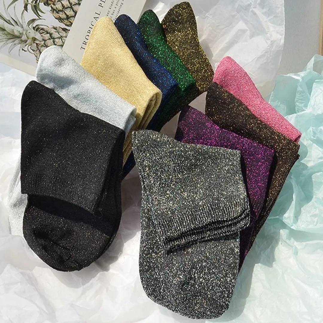 Chaussettes à Paillettes – Élégance, Confort et Style Japonais pour un Été Lumineux
