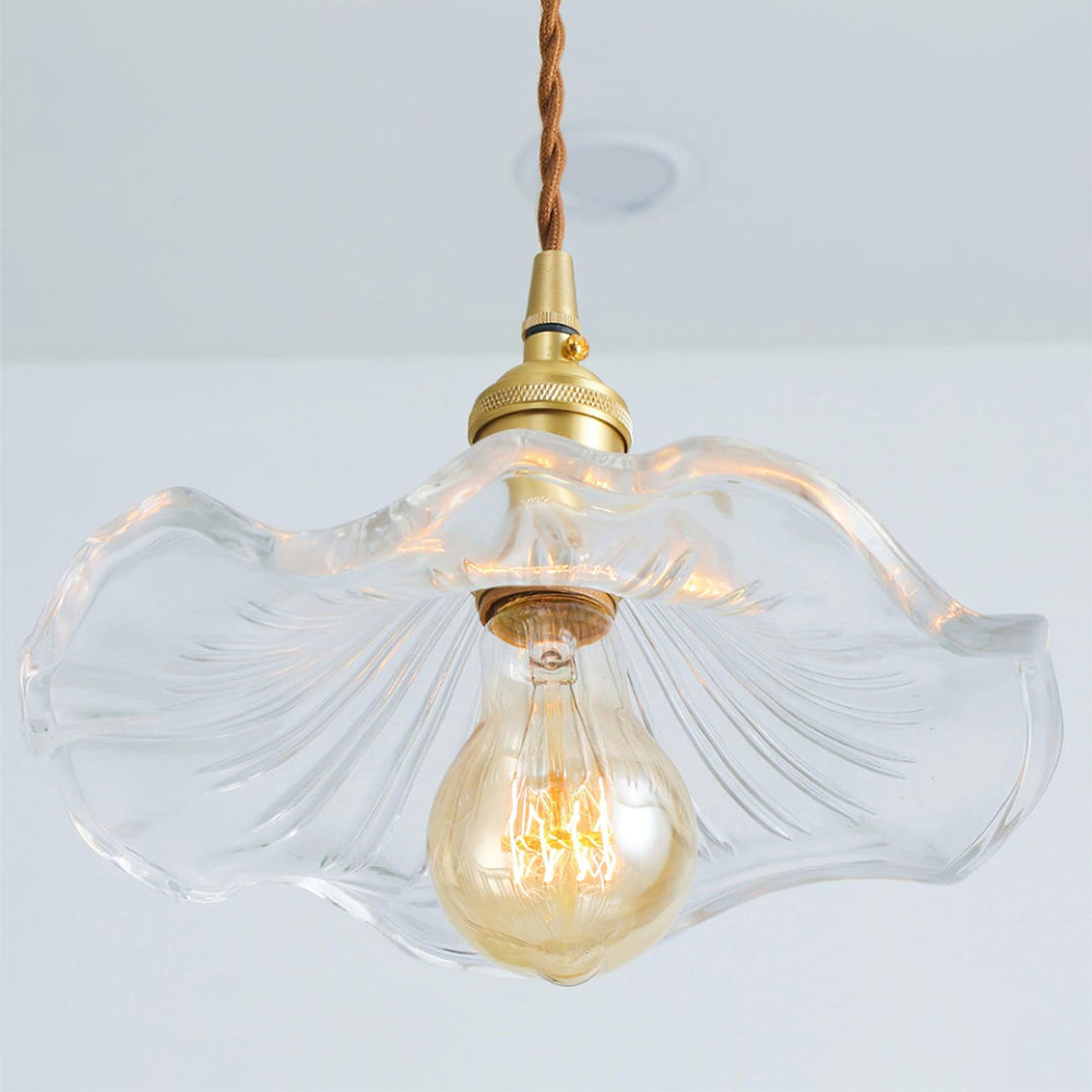 Lampe à suspension en verre Bloem LED Design Pendellamp Wit Woonkamer Slaapkamer Eetkamer Sfeerverlichting | Sansotis