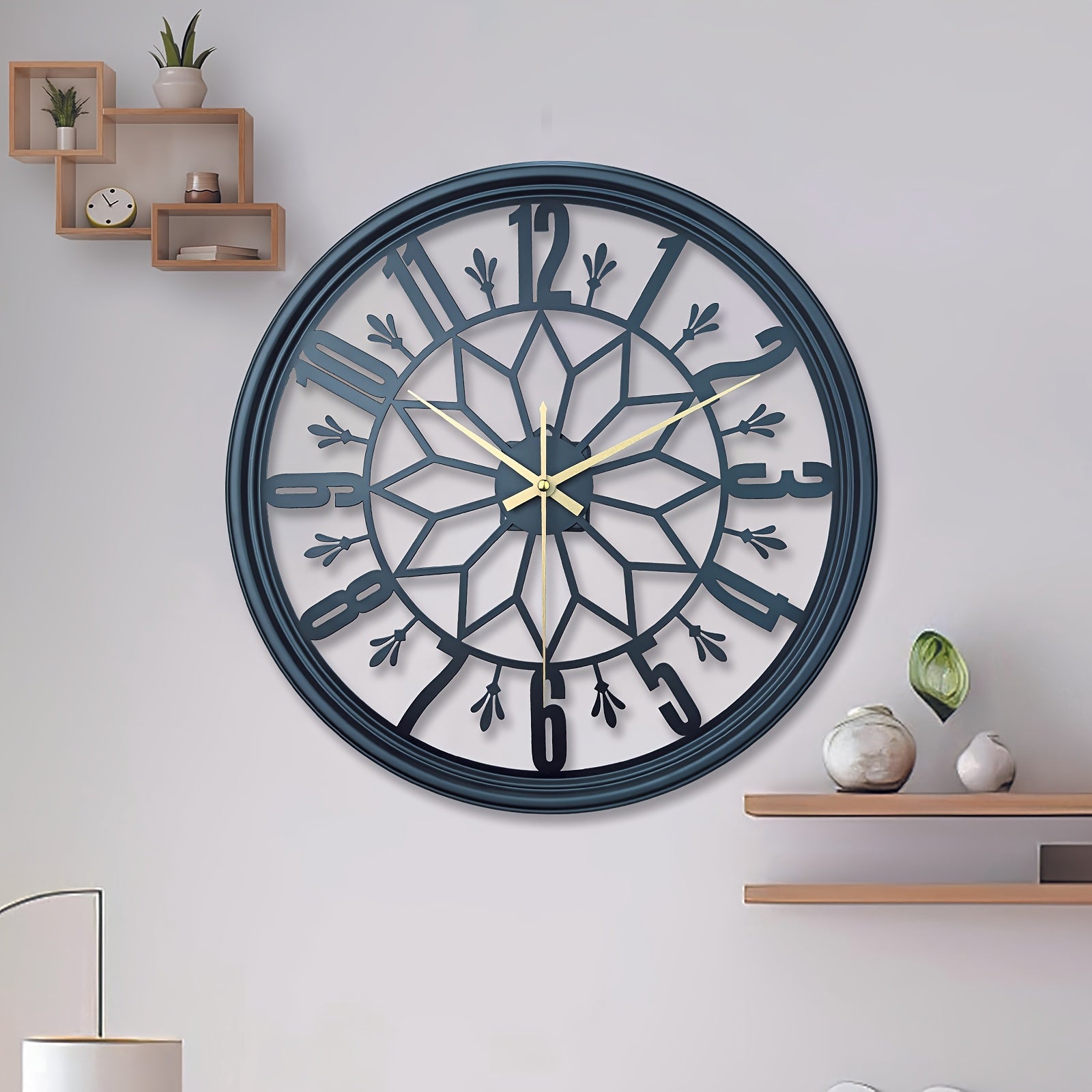 Horloge Murale Industrielle 30cm Mouvement Silencieux Vintage en Métal | Sansotis