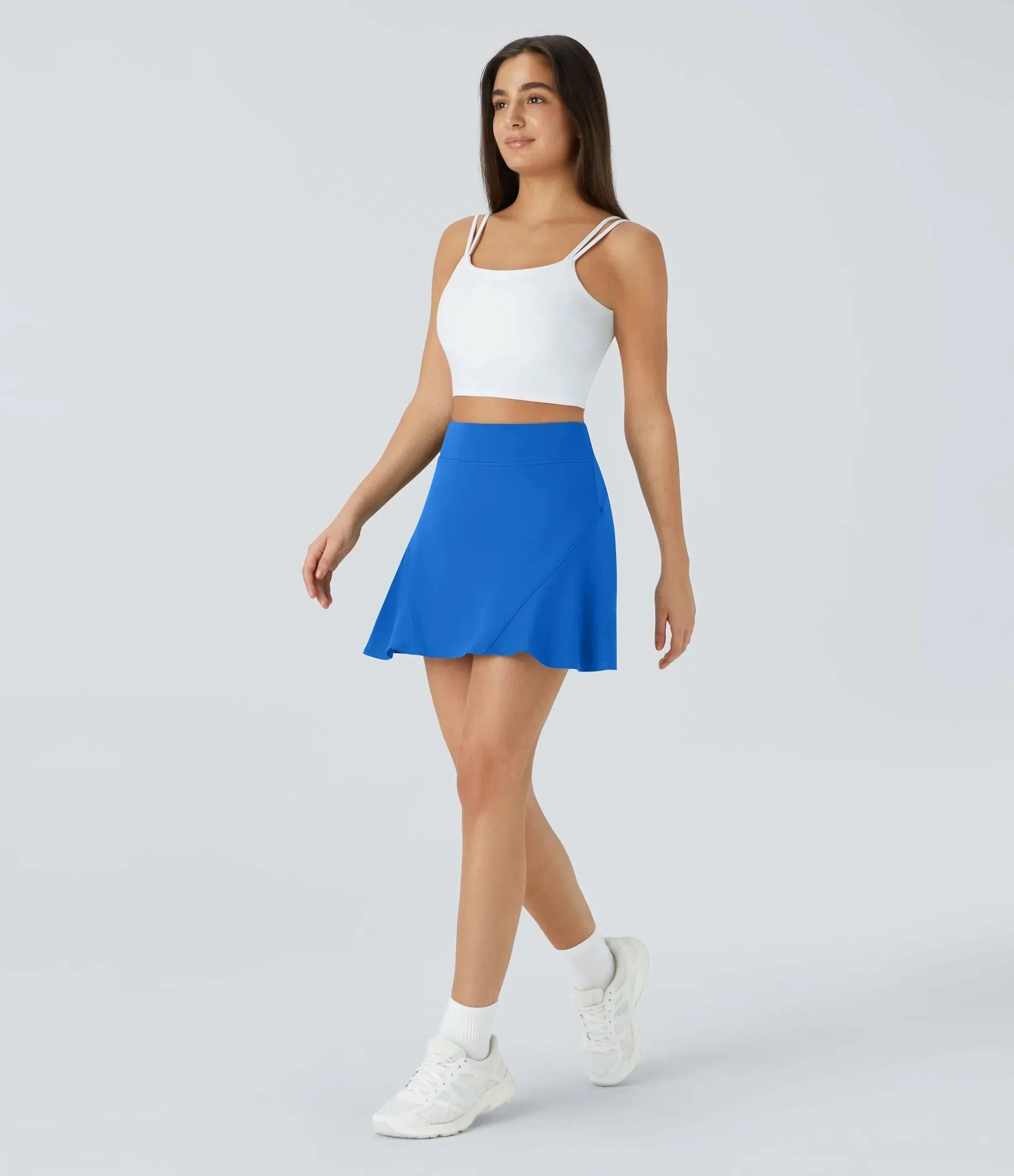 Jupe de tennis 2-en-1 pour femmes avec poches