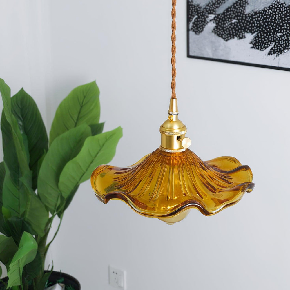 Lampe à suspension en verre Bloem LED Design Pendellamp Wit Woonkamer Slaapkamer Eetkamer Sfeerverlichting | Sansotis