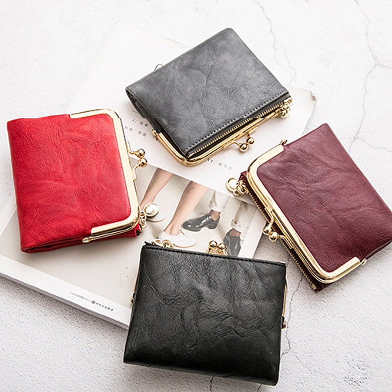 Mini portefeuille court carré pour femmes
