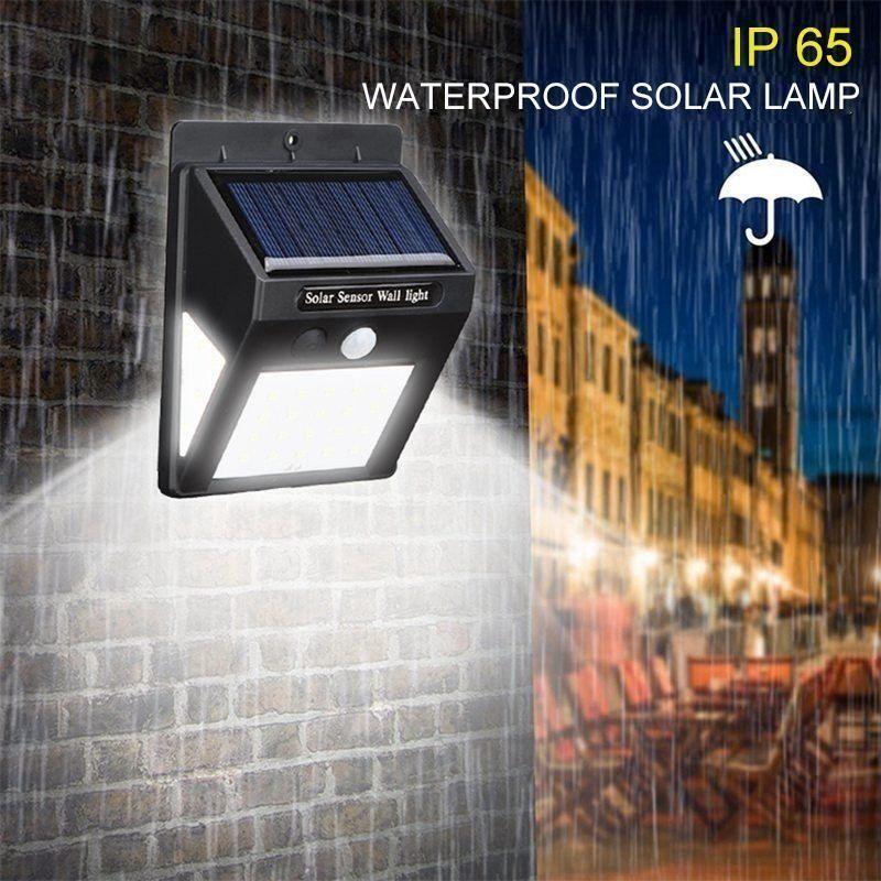 Lampes solaires d'extérieur à 20 LED, applique murale super lumineuse avec capteur de mouvement
