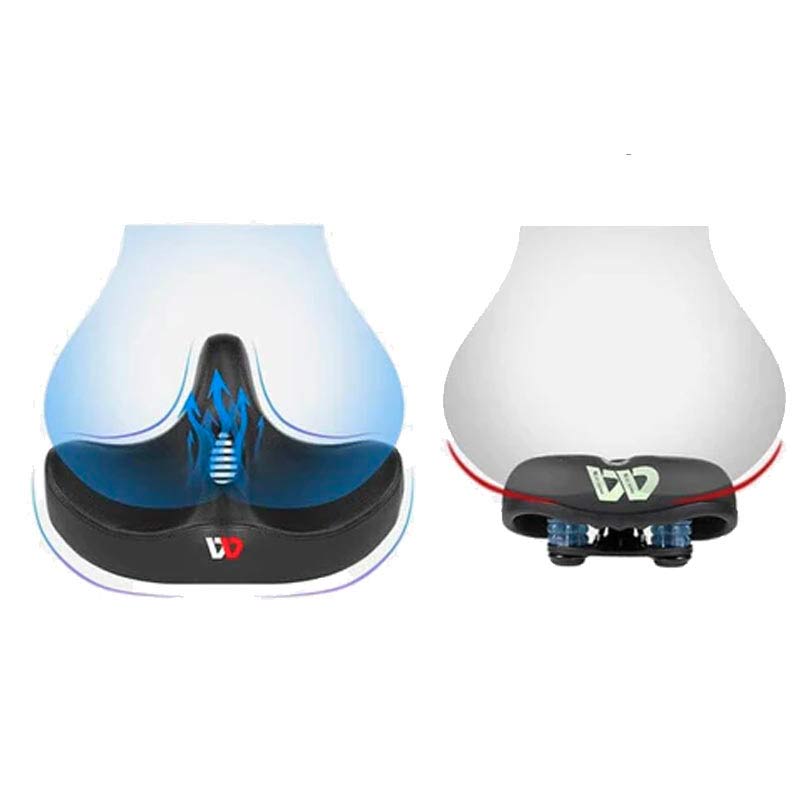 Selle de vélo extra-large, confortable, avec design ergonomique et rembourrage doux
