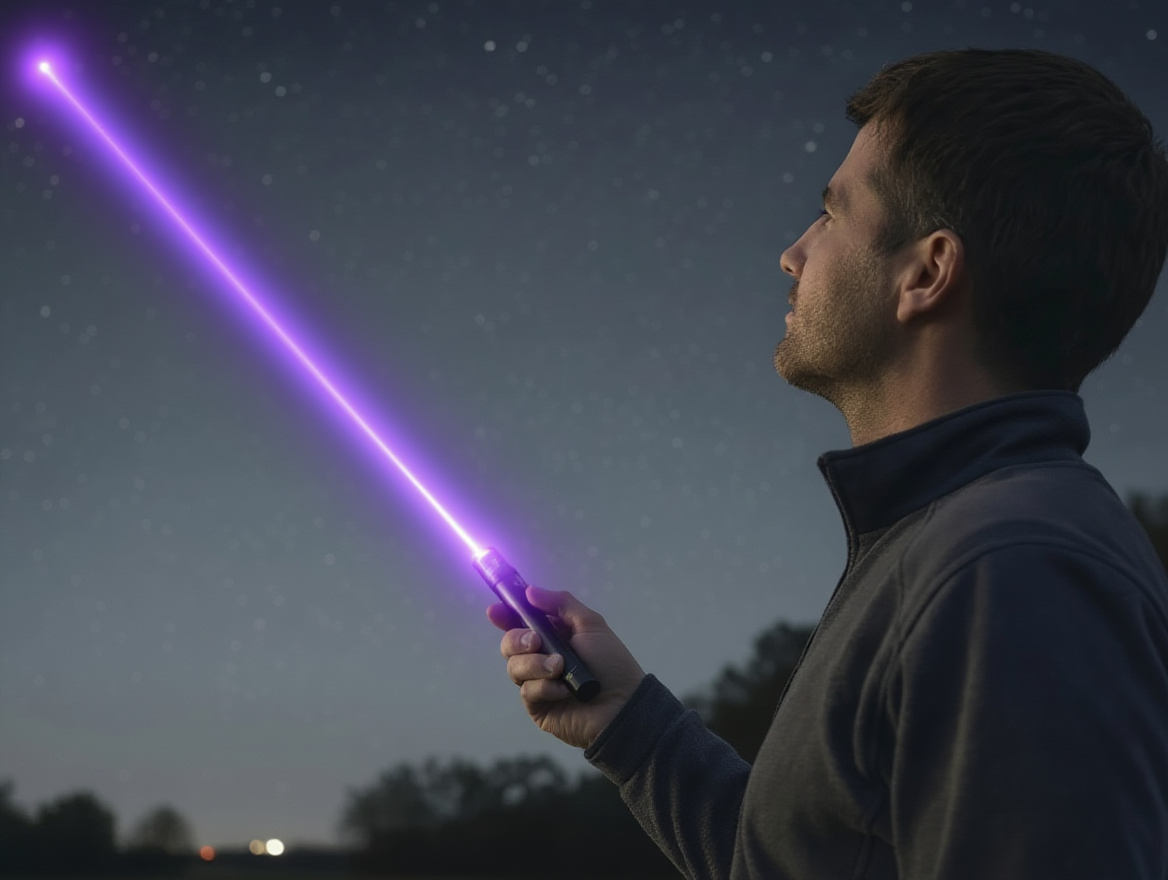 Pointeur laser puissant rechargeable | Longue portée avec mise au point réglable | Idéal pour présentations et observations