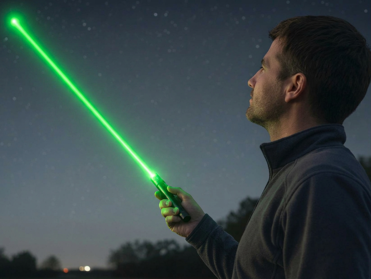 Pointeur laser puissant rechargeable | Longue portée avec mise au point réglable | Idéal pour présentations et observations